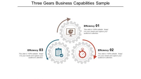 Three Gears Business Capabilities Sample Ppt PowerPoint Presentation File Picture PDF