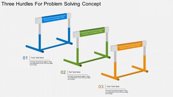 Three Hurdles For Problem Solving Concept Powerpoint Template