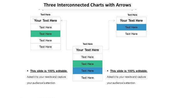 Three Interconnected Charts With Arrows Ppt PowerPoint Presentation Portfolio Slide PDF