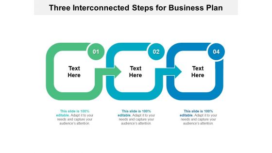 Three Interconnected Steps For Business Plan Ppt PowerPoint Presentation Infographics Professional PDF