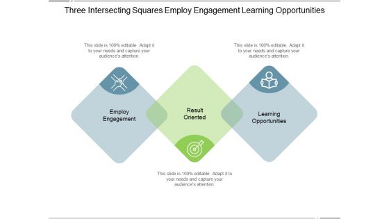 Three Intersecting Squares Employ Engagement Learning Opportunities Ppt PowerPoint Presentation Slide