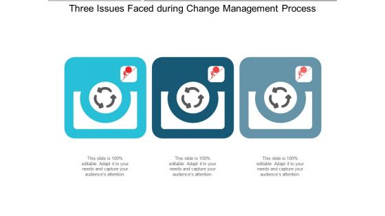 Three Issues Faced During Change Management Process Ppt PowerPoint Presentation Summary Graphic Images