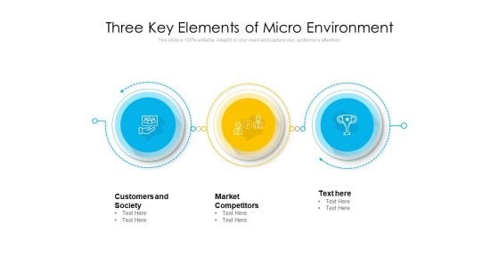 Three Key Elements Of Micro Environment Ppt PowerPoint Presentation File Outline PDF