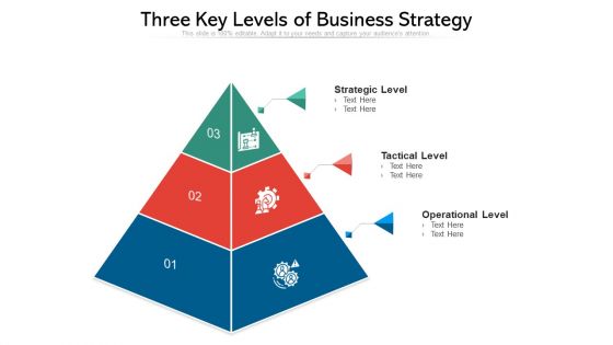 Three Key Levels Of Business Strategy Ppt PowerPoint Presentation File Good PDF