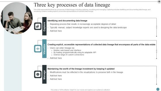 Three Key Processes Of Data Lineage Deploying Data Lineage IT Formats PDF