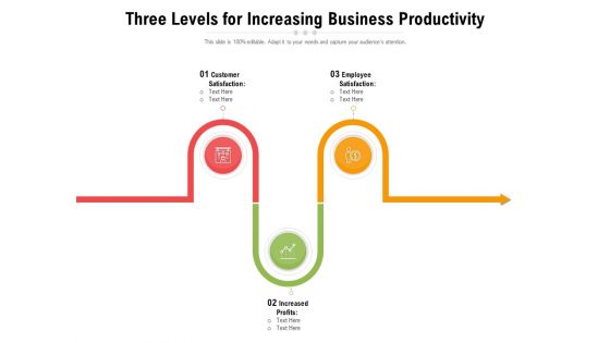 Three Levels For Increasing Business Productivity Ppt Model Clipart Images PDF