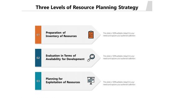 Three Levels Of Resource Planning Strategy Ppt PowerPoint Presentation Gallery Ideas PDF Three Levels Of Resource Planning Strategy Ppt PowerPoint Presentation Gallery Ideas PDF