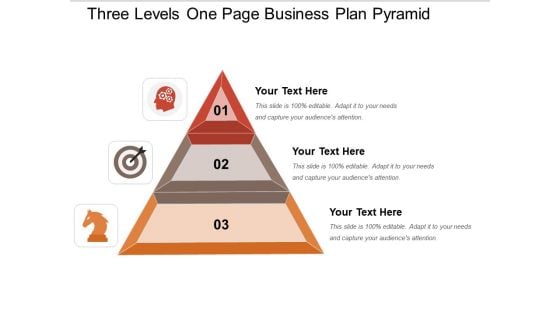 Three Levels One Page Business Plan Pyramid Ppt PowerPoint Presentation Outline Grid PDF