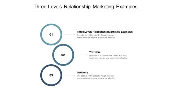 Three Levels Relationship Marketing Examples Ppt PowerPoint Presentation Ideas Display