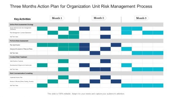 Three Months Action Plan For Organization Unit Risk Management Process Guidelines Three Months Action Plan For Organization Unit Risk Management Process Guidelines