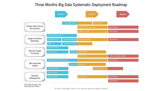 Three Months Big Data Systematic Deployment Roadmap Designs