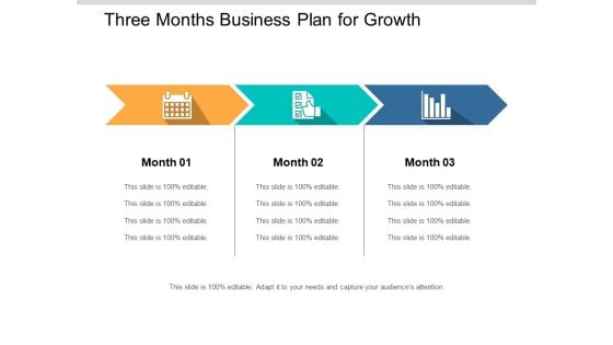 Three Months Business Plan For Growth Ppt PowerPoint Presentation Styles Graphics Example