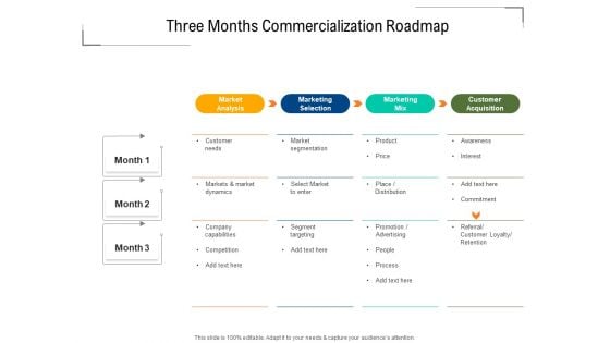 Three Months Commercialization Roadmap Structure