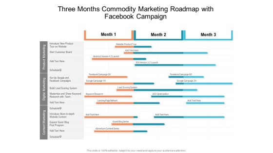 Three Months Commodity Marketing Roadmap With Facebook Campaign Portrait