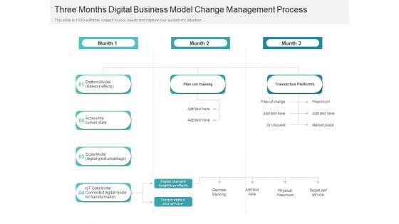 Three Months Digital Business Model Change Management Process Guidelines