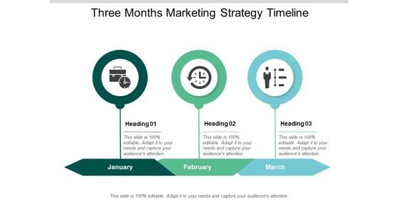 Three Months Marketing Strategy Timeline Ppt PowerPoint Presentation Professional Design Inspiration