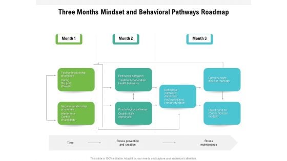 Three Months Mindset And Behavioral Pathways Roadmap Pictures