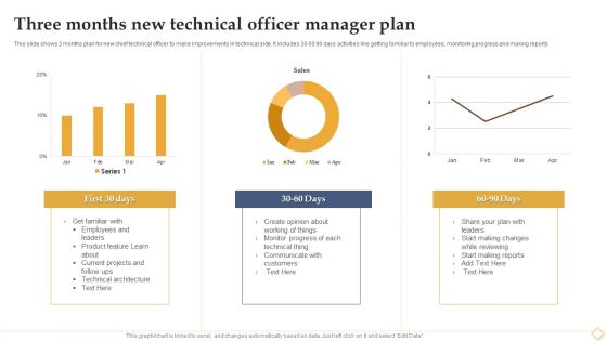 Three Months New Technical Officer Manager Plan Ppt Icon Infographics PDF