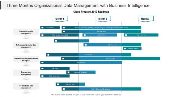 Three Months Organizational Data Management With Business Intelligence Topics