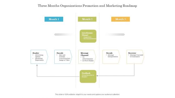 Three Months Organizations Promotion And Marketing Roadmap Introduction