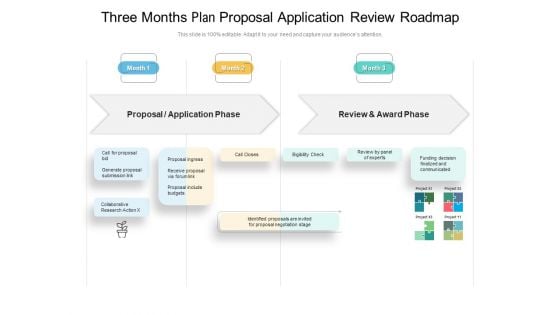 Three Months Plan Proposal Application Review Roadmap Demonstration Three Months Plan Proposal Application Review Roadmap Demonstration