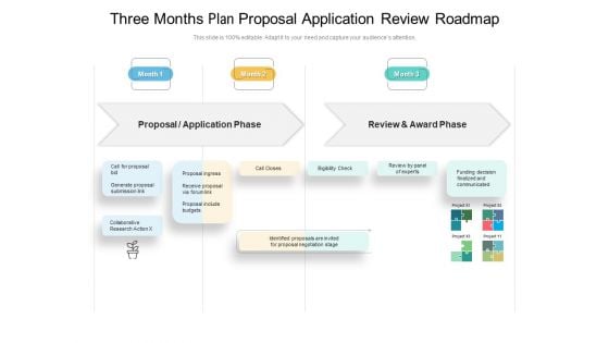 Three Months Plan Proposal Application Review Roadmap Demonstration