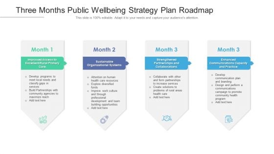 Three Months Public Wellbeing Strategy Plan Roadmap Introduction