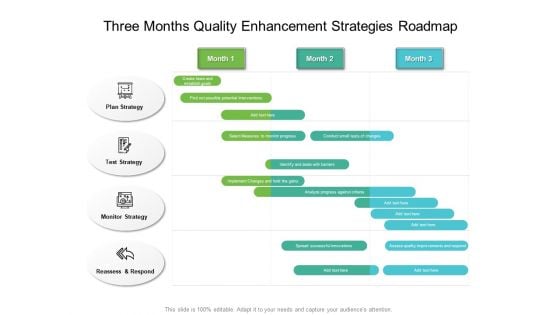 Three Months Quality Enhancement Strategies Roadmap Professional