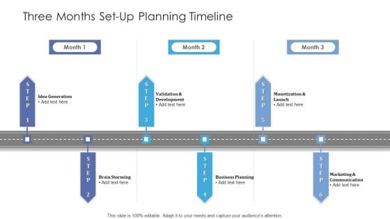 Three Months Set Up Planning Timeline Diagrams Three Months Set Up Planning Timeline Diagrams