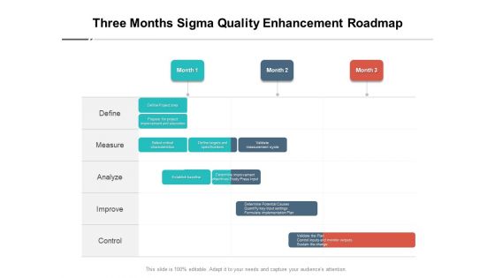 Three Months Sigma Quality Enhancement Roadmap Portrait