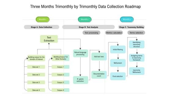 Three Months Trimonthly By Trimonthly Data Collection Roadmap Graphics