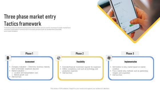 Three Phase Market Entry Tactics Framework Introduction PDF