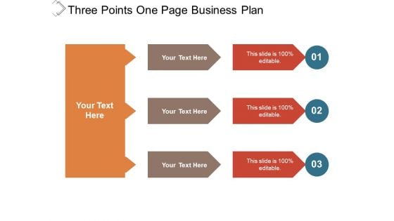 Three Points One Page Business Plan Ppt PowerPoint Presentation Outline Themes PDF