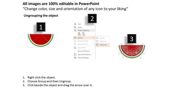 Three Sections In Semi Circle Powerpoint Template