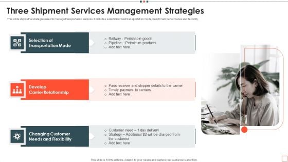 Three Shipment Services Management Strategies Sample PDF Three Shipment Services Management Strategies Sample PDF