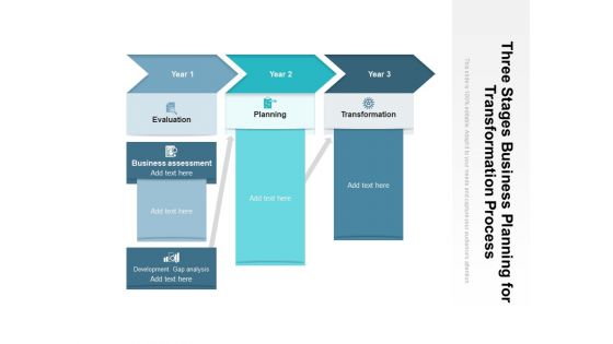 Three Stages Business Planning For Transformation Process Ppt PowerPoint Presentation Outline Background Image PDF