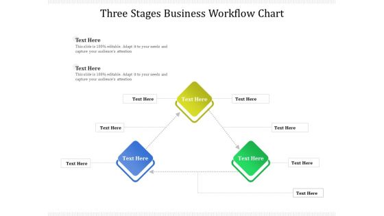 Three Stages Business Workflow Chart Ppt PowerPoint Presentation File Themes PDF