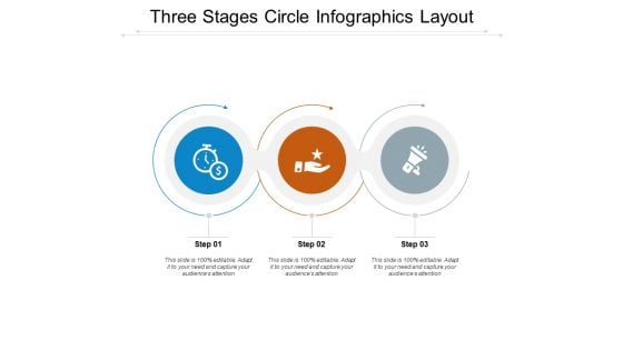 Three Stages Circle Infographics Layout Ppt PowerPoint Presentation File Visuals