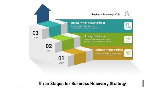 Three Stages For Business Recovery Strategy Ppt PowerPoint Presentation Inspiration Grid PDF