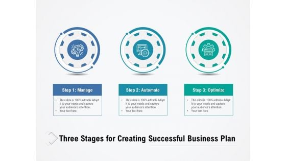 Three Stages For Creating Successful Business Plan Ppt PowerPoint Presentation Model Background PDF