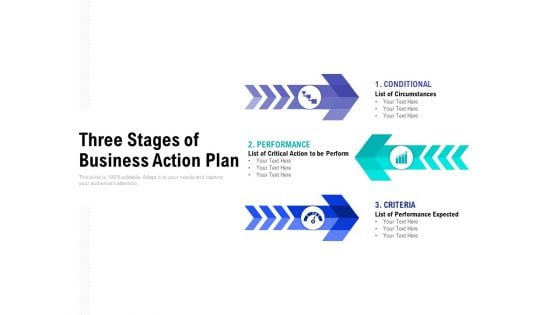 Three Stages Of Business Action Plan Ppt PowerPoint Presentation Graphics