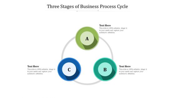 Three Stages Of Business Process Cycle Ppt PowerPoint Presentation Gallery Template PDF