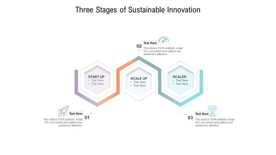 Three Stages Of Sustainable Innovation Ppt PowerPoint Presentation Model Format