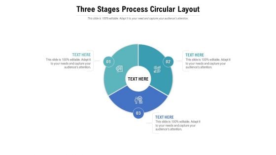 Three Stages Process Circular Layout Ppt PowerPoint Presentation Professional Objects