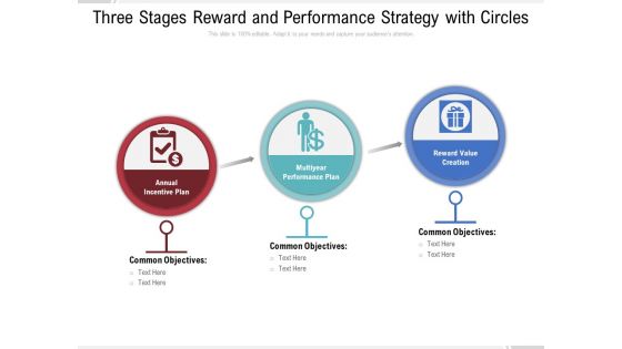 Three Stages Reward And Performance Strategy With Circles Ppt PowerPoint Presentation File Microsoft PDF