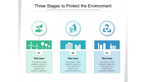 Three Stages To Protect The Environment Ppt PowerPoint Presentation Gallery Introduction PDF