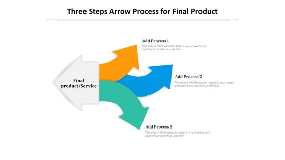 Three Steps Arrow Process For Final Product Ppt PowerPoint Presentation Infographics Infographic Template PDF