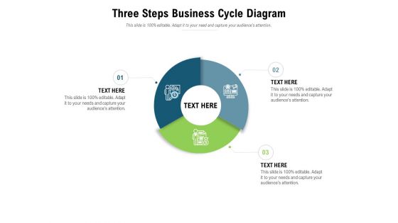 Three Steps Business Cycle Diagram Ppt PowerPoint Presentation Pictures Styles