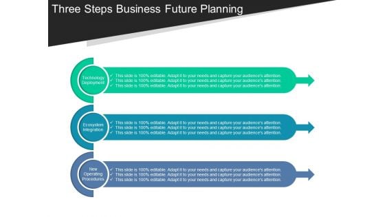 Three Steps Business Future Planning Ppt PowerPoint Presentation Infographics Layouts