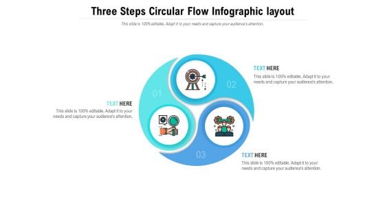 Three Steps Circular Flow Infographic Layout Ppt PowerPoint Presentation Icon Demonstration